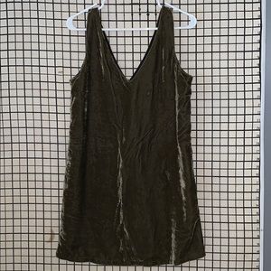green velvet dress